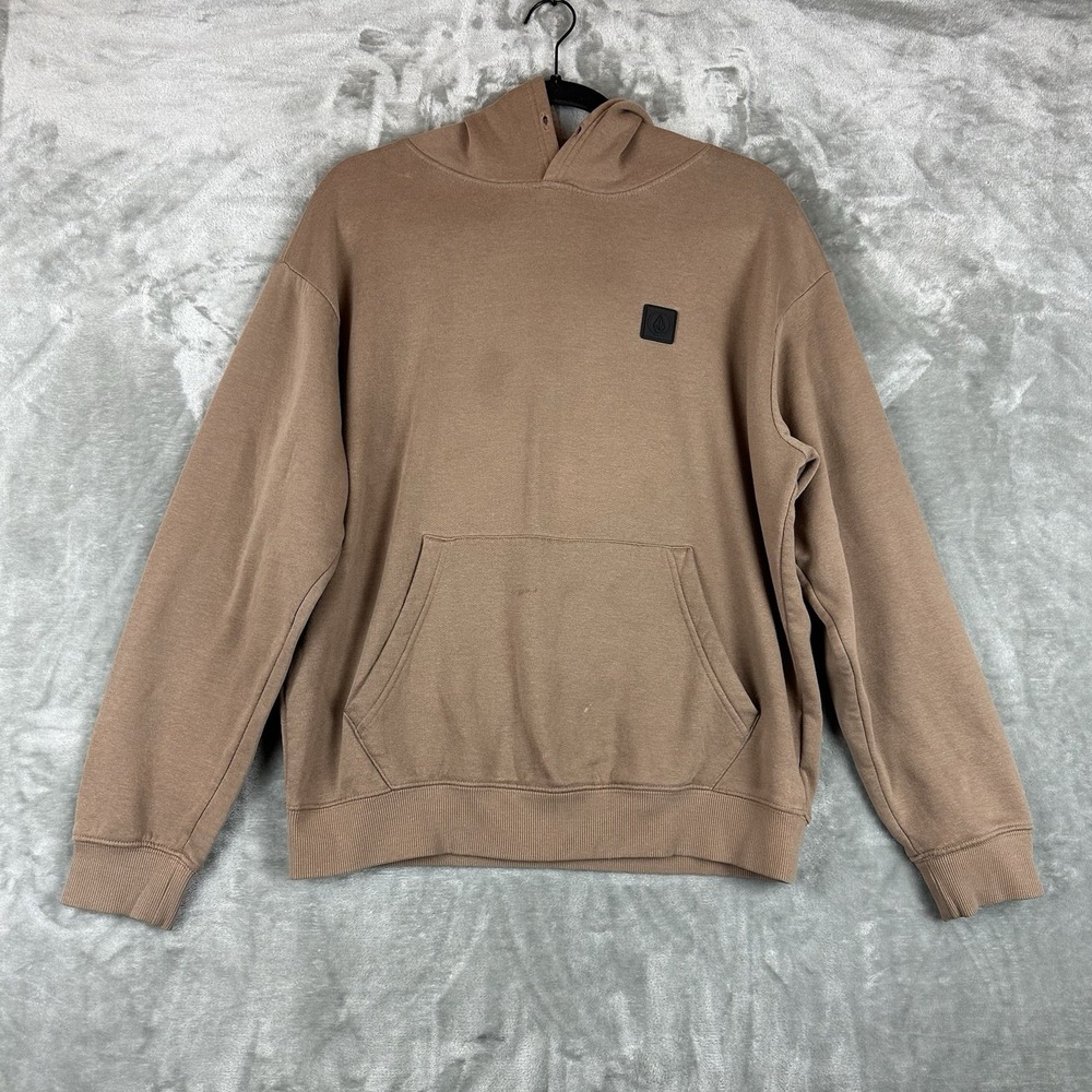 Volcom Second Trip Hoodie Men's S (Boys XL) Tan Brown Taupe Pullover